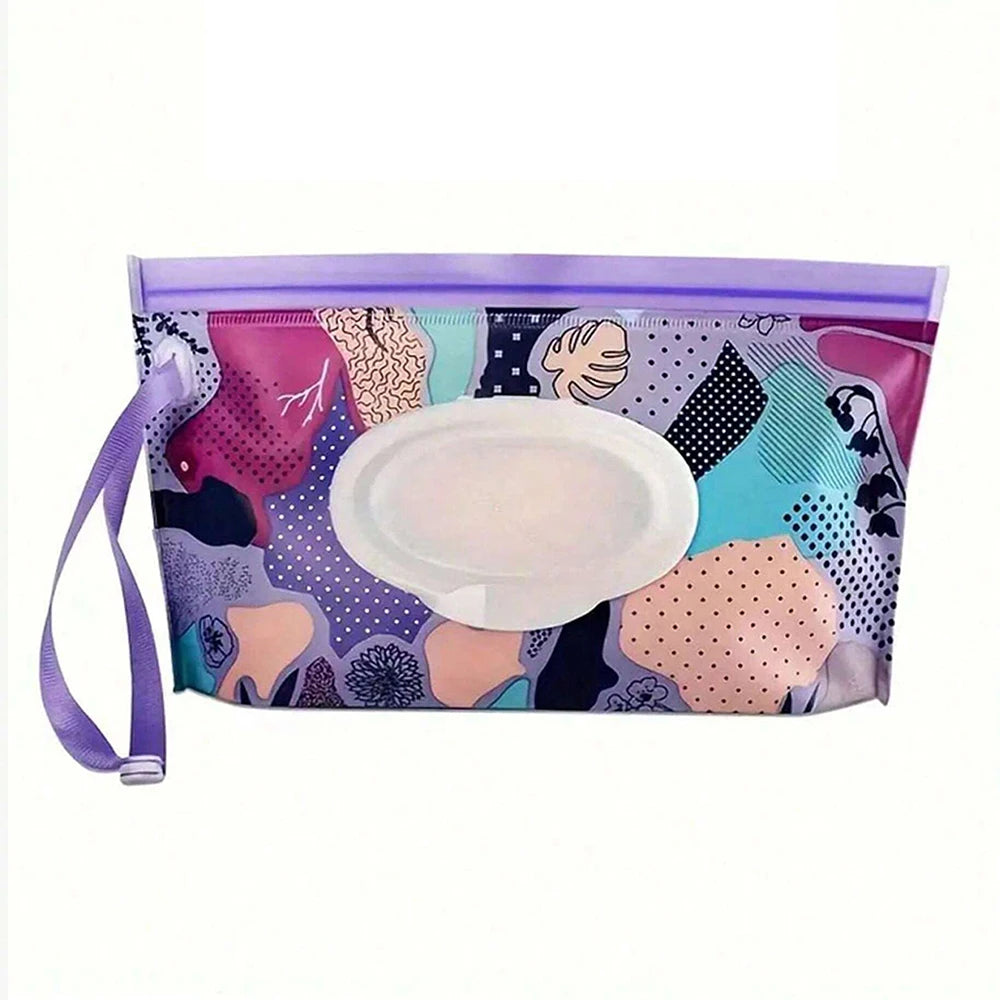 1/2/3/4Pcs Portable Wet Wipes Box Baby Wipe Dispenser Travel Refillable Wet Wipe Container Zpaxo 1Pc Purple