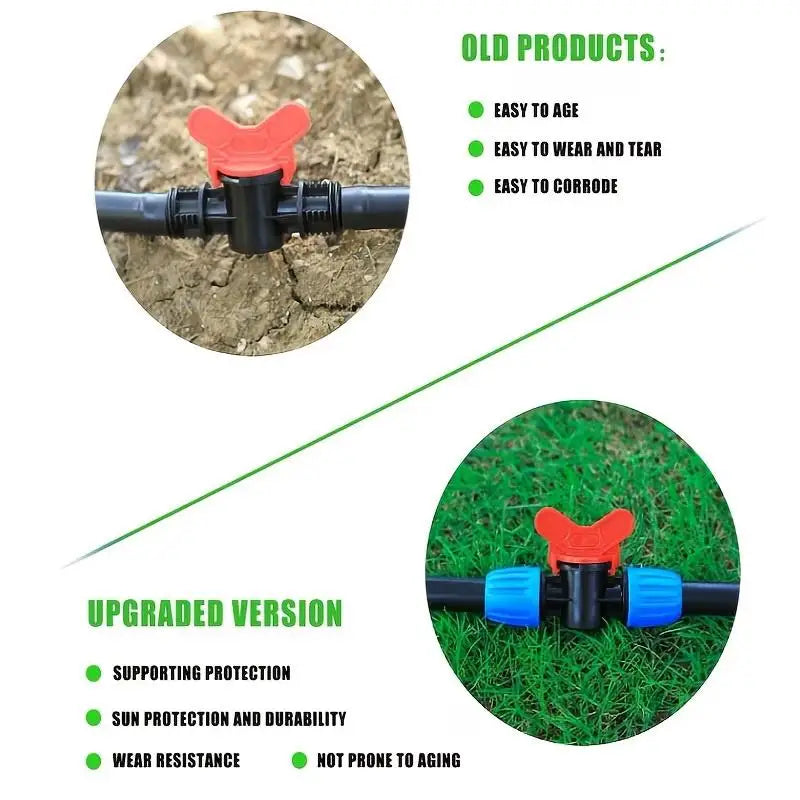 1 2-inch Drip Irrigation Tubing Switch Valve Stop Accessories Reusable Zpaxo