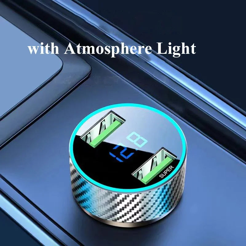 300W USB Car Charger Adapter 1 Fast Charging Voltage Monitor Samsung