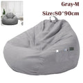 Large Sofas Cover Removable Lazy Sofa Comfortable Outdoor Lazy Seat Bag Couch Cover Tatami for Home Garden Living Room Beanbags Zpaxo Gray-M