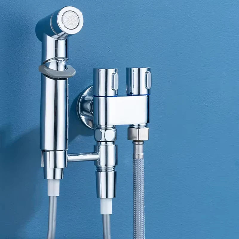 Handheld Bidet Toilet Sprayer Set – Cold Water Bathroom Wash Bidet Sprayer Set Zpaxo Silvery