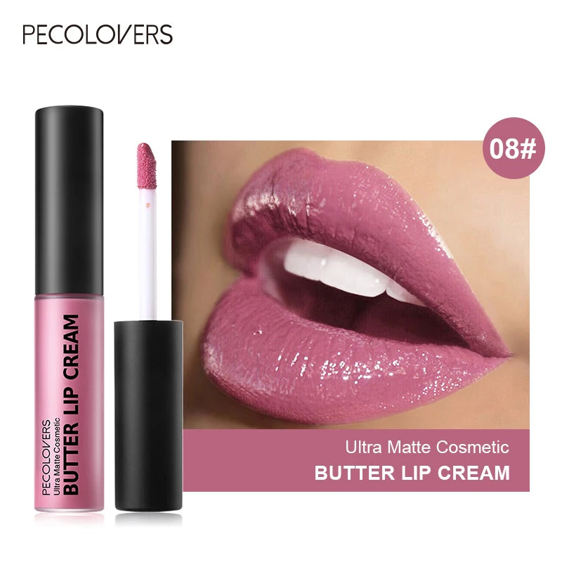 Long Lasting Butter Lip Gloss Lip Balm Liquid Lipstick Waterproof Lipstick Cosmetics Makeup Lipgloss for Women Girls Zpaxo 08