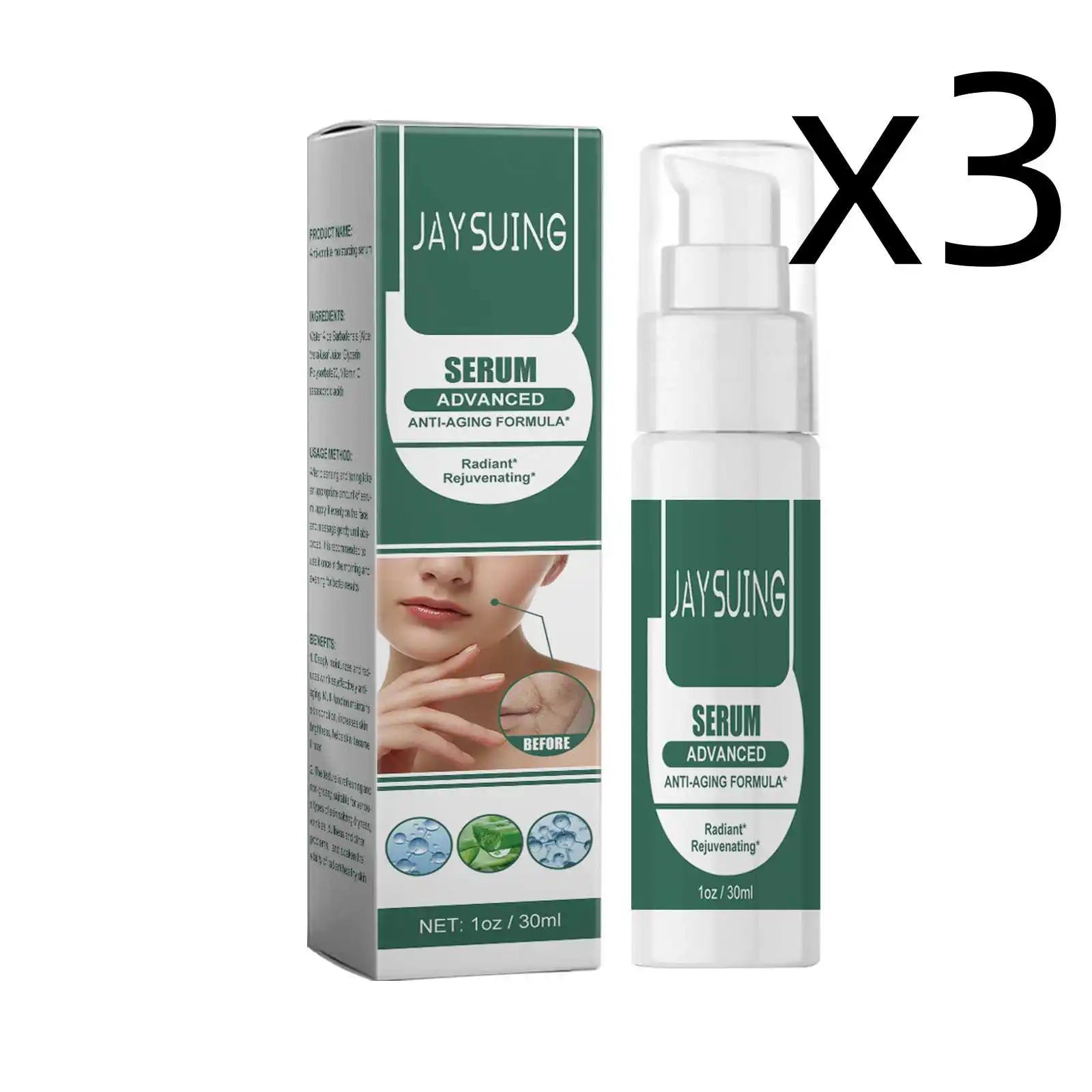 Jaysuing Face Essence – Moisturizing, Firming & Pore Minimizer Face Serum Essence Zpaxo 3x30ml