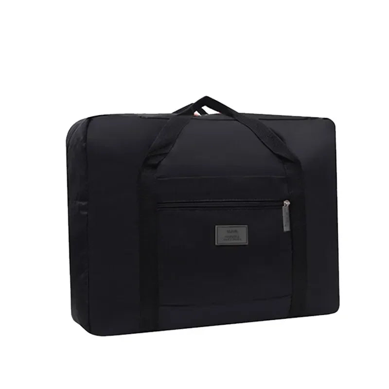 Foldable Travel Duffel Bag Lightweight Travel Bag for Women and Men Tote Carry On Luggage Bag Weekender Overnight Bag Zpaxo black