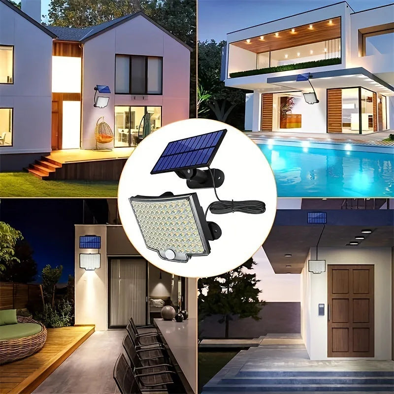 Solar Light 106LED Outdoor Courtyard Remote Control Split Body Human
