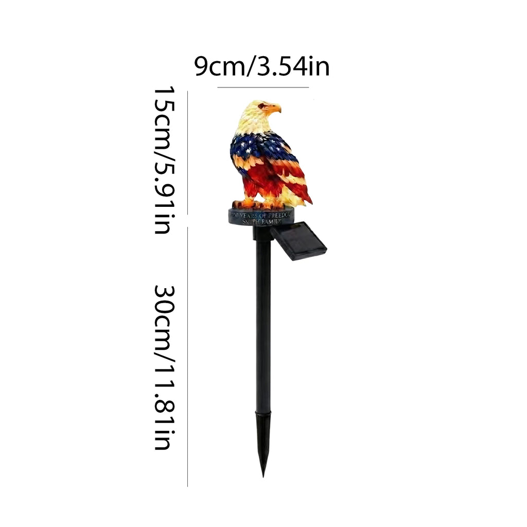 Solar Powered Eagle Stake Lights Waterproof Decorative American Bald