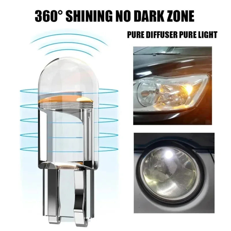 T10 W5W COB LED Canbus Bulbs 6000K White – 5/10/15 Pack