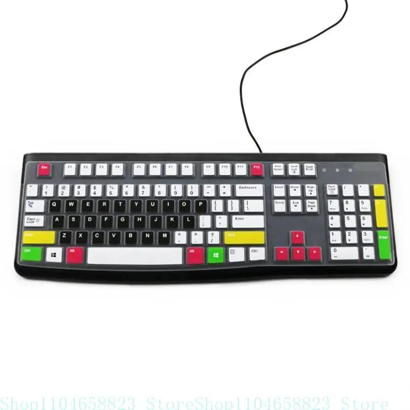 Dustproof Waterproof Transparent Silicone Keyboard Cover Skin Protectors for K120 MK120 Corded Keyboard Accessories Zpaxo Colorful black China Mainland