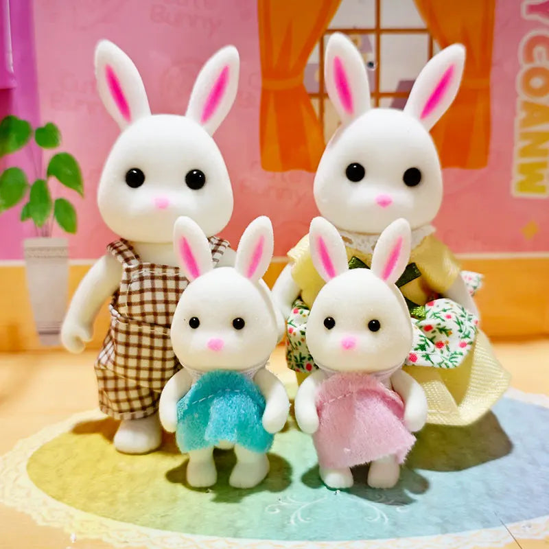 1 12 Simulation Rabbit Easter Bunny Dollhouse Figures Miniature Doll Zpaxo D