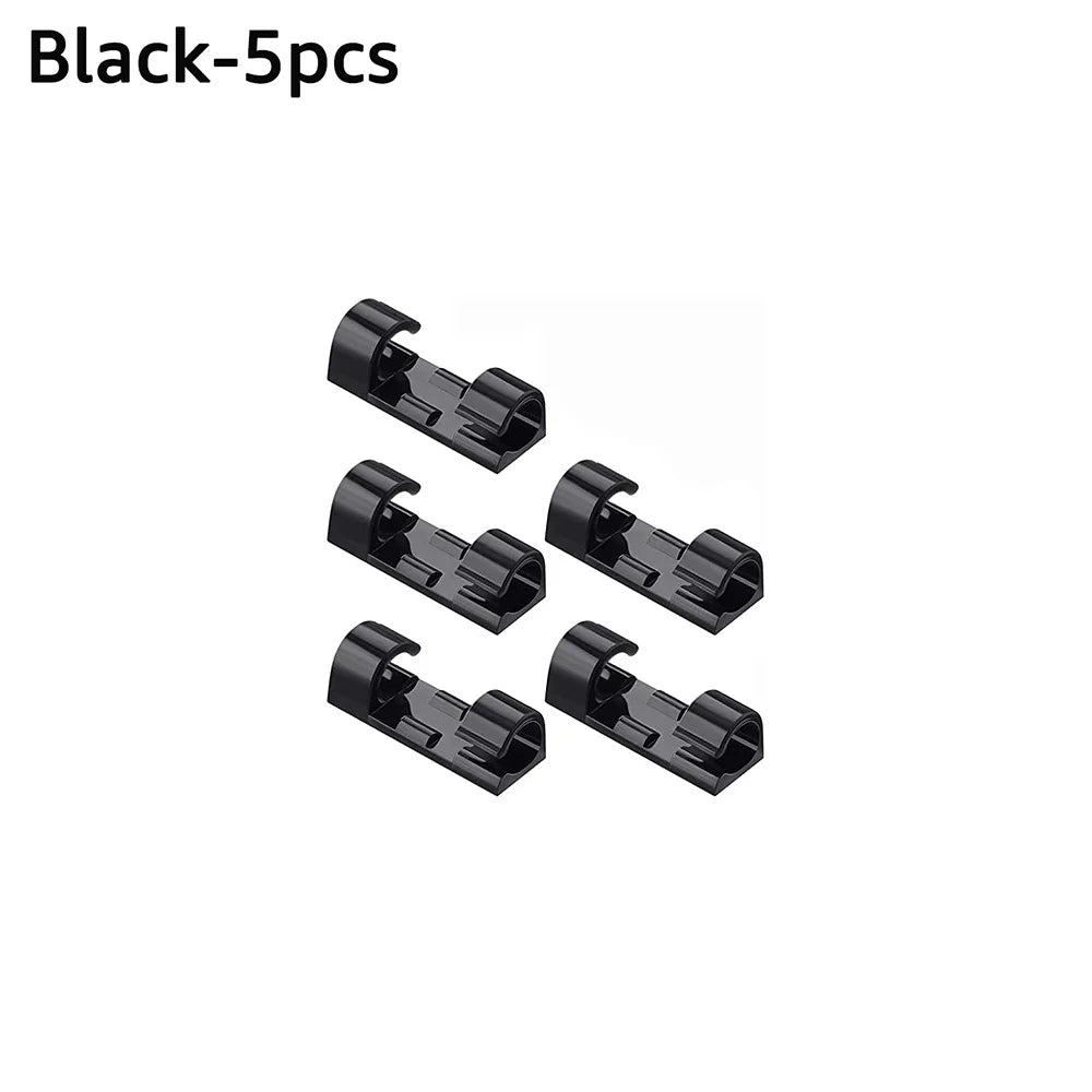Self-Adhesive Cable Clips – Wire Organizer Holder 5/20 Pack Cable Clips Zpaxo 5pcs Black