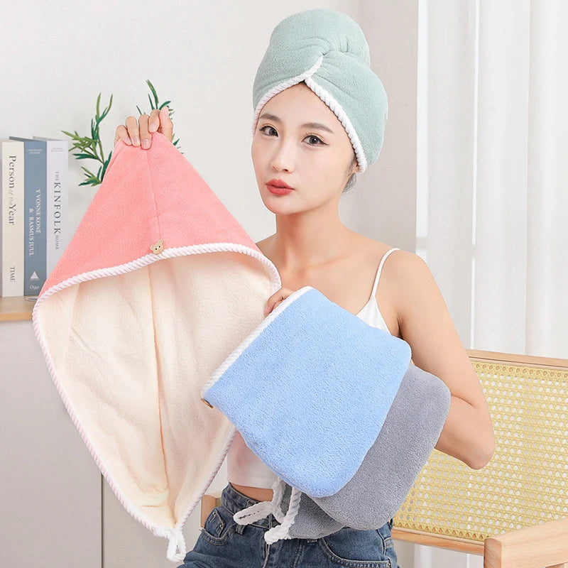 Hair Quickly Dry Towel Women Swimming Care Wrap Adult Bathroom Zpaxo