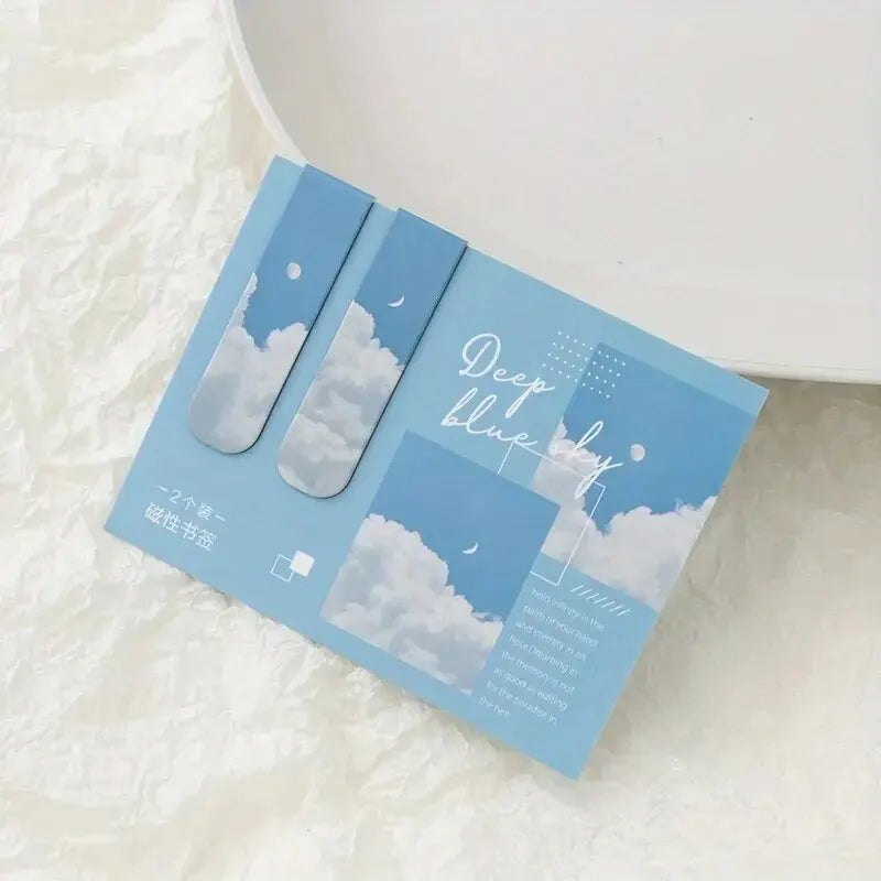 Creative Fashion Bookmark Girl Aesthetic Landscape Clouds Butterfly