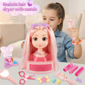 Hair Salon Girls Toys Little Girls Pretend Play Hair Styling Set Hairstyling Dress Up Toy Kit With Ear Studs Curling Irons Zpaxo United States