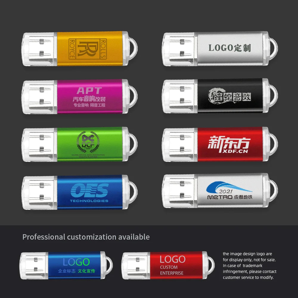 10PCS Custom LOGO USB Drive High Speed Usb Stick 3.0/2.0 Pen Drives 64G 32G Metal Flash Drive USB Memory Disk Cle USB Free Shipp Zpaxo
