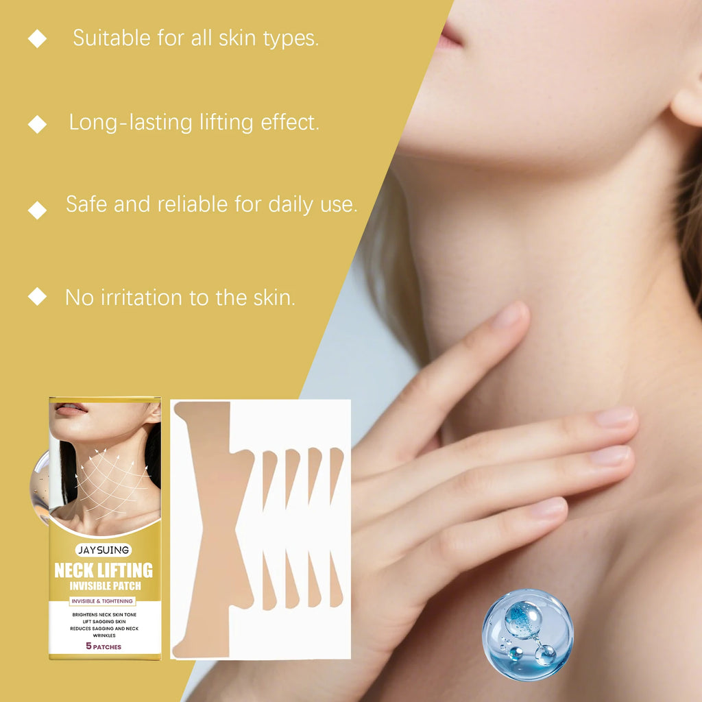Jaysuing Neck Lifting Patch – Firm Skin & Reduce Wrinkles (5 PCS) Neck Firming Patch Zpaxo