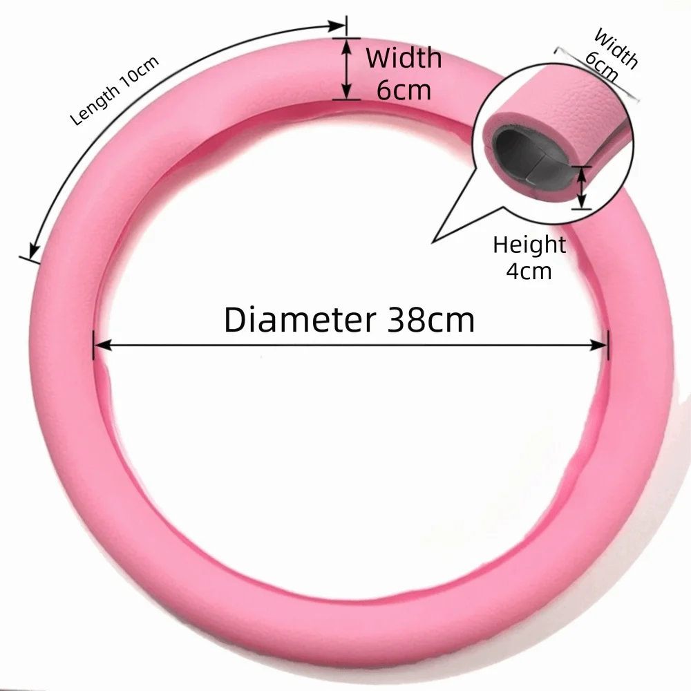 Ultra-Thin Silicone Car Steering Wheel Cover Anti-Slip Texture Soft Silicone Breathable Steering Grip Durable Material Zpaxo