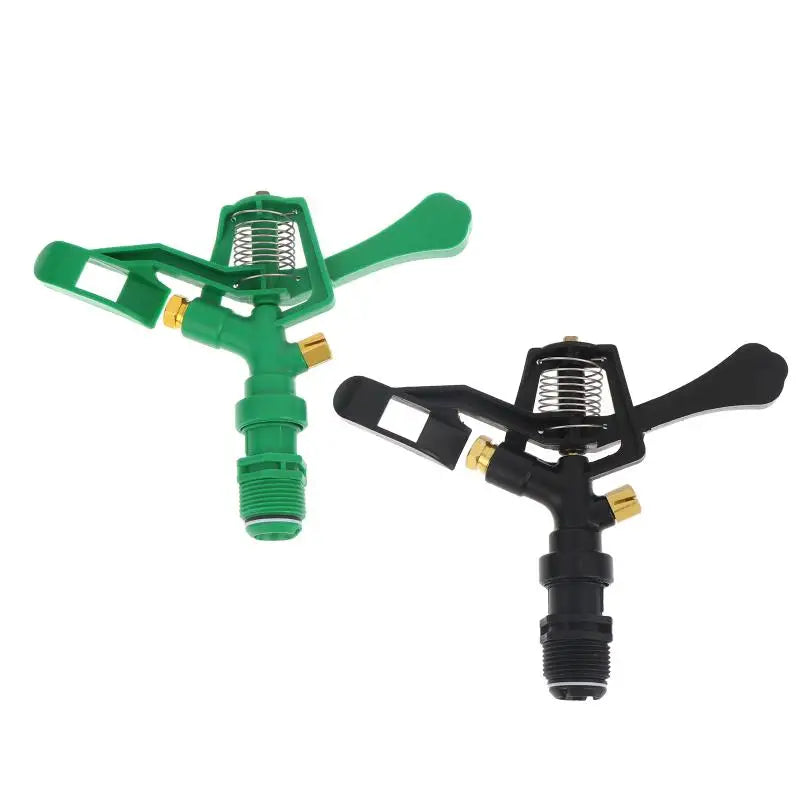 34 Inch Male Thread Plastic Double Spray Nozzle 360 Degree Rotating Sprinkler for Lawn Garden Irrigation Coverage Zpaxo