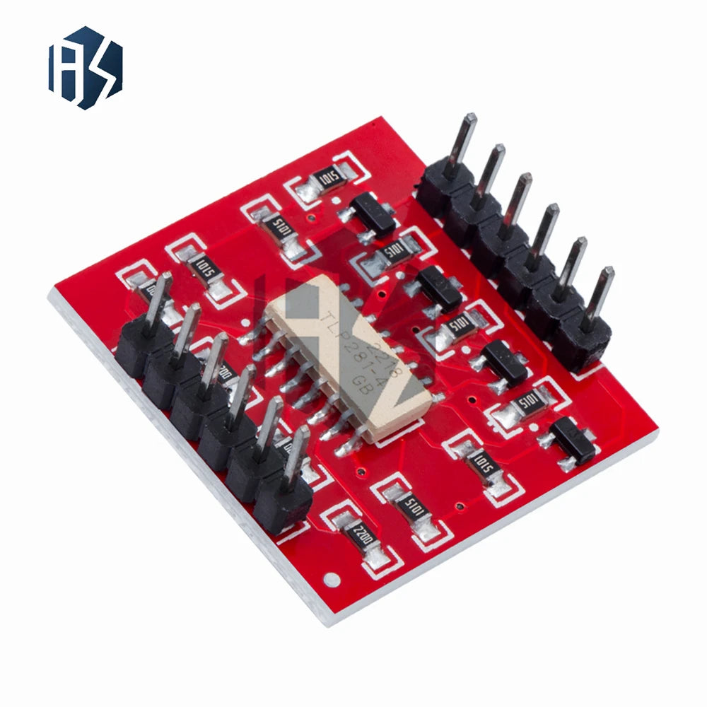 ‌TLP281-4 Industrial IoT Optocoupler Module - 4-Channel 5000Vrms Isolation with Dual-Level Logic Interface for Arduino Zpaxo