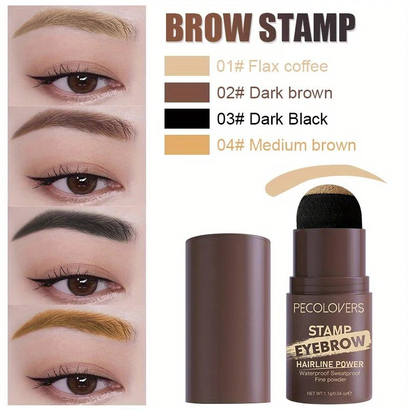 Waterproof Eyebrow Powder Natural Eyebrow Enhancers Stamp Shaping High Color Lasting Eyes Makeup Cosmetic Zpaxo