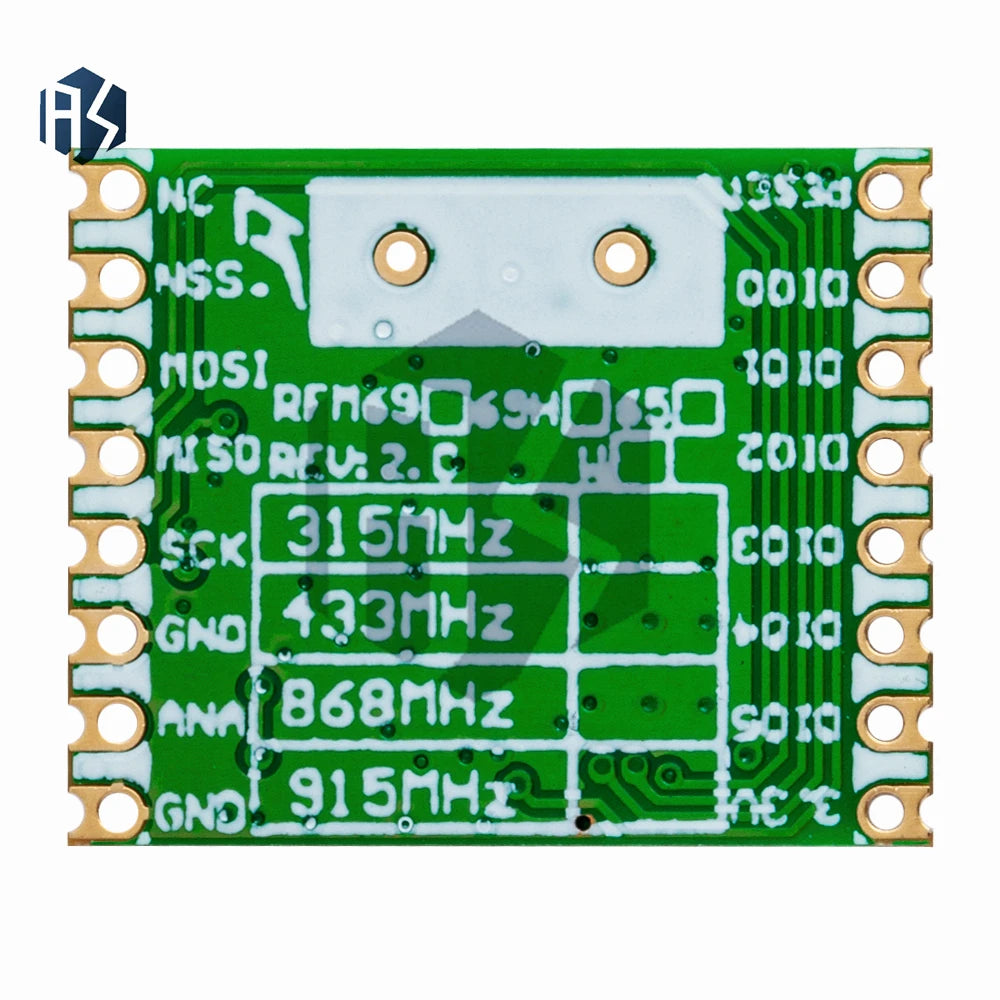 1PCS RFM69HW HopeRF Wireless Transceiver Module: 868MHz/433MHz/915MHz, 20dBm (868S2) – For Remote/HM Zpaxo