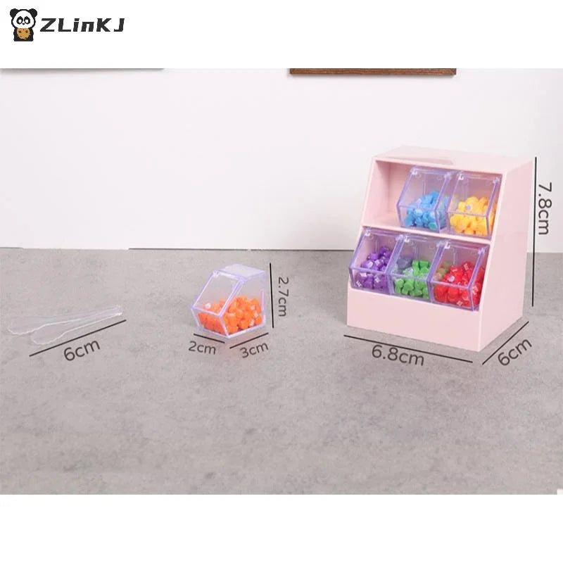 ▶1 Set Mini Supermarket Scene Ornament 1/12 Simulation Candy Display Rack Drawer Cabinet Model Dollhouse Furniture Decoration Zpaxo