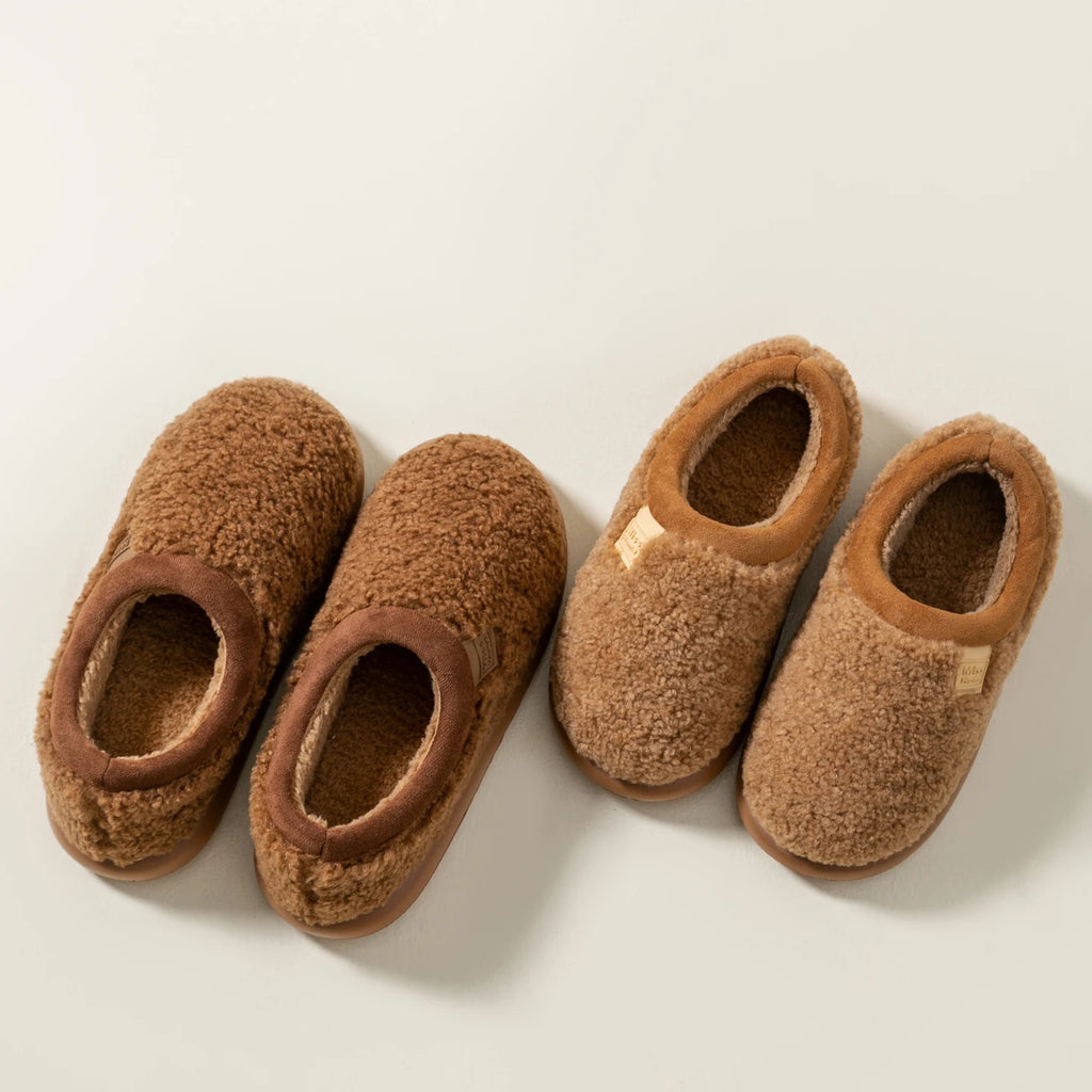 All-in-one Plush Slippers Women Non-slip Indoor Winter House Shoes