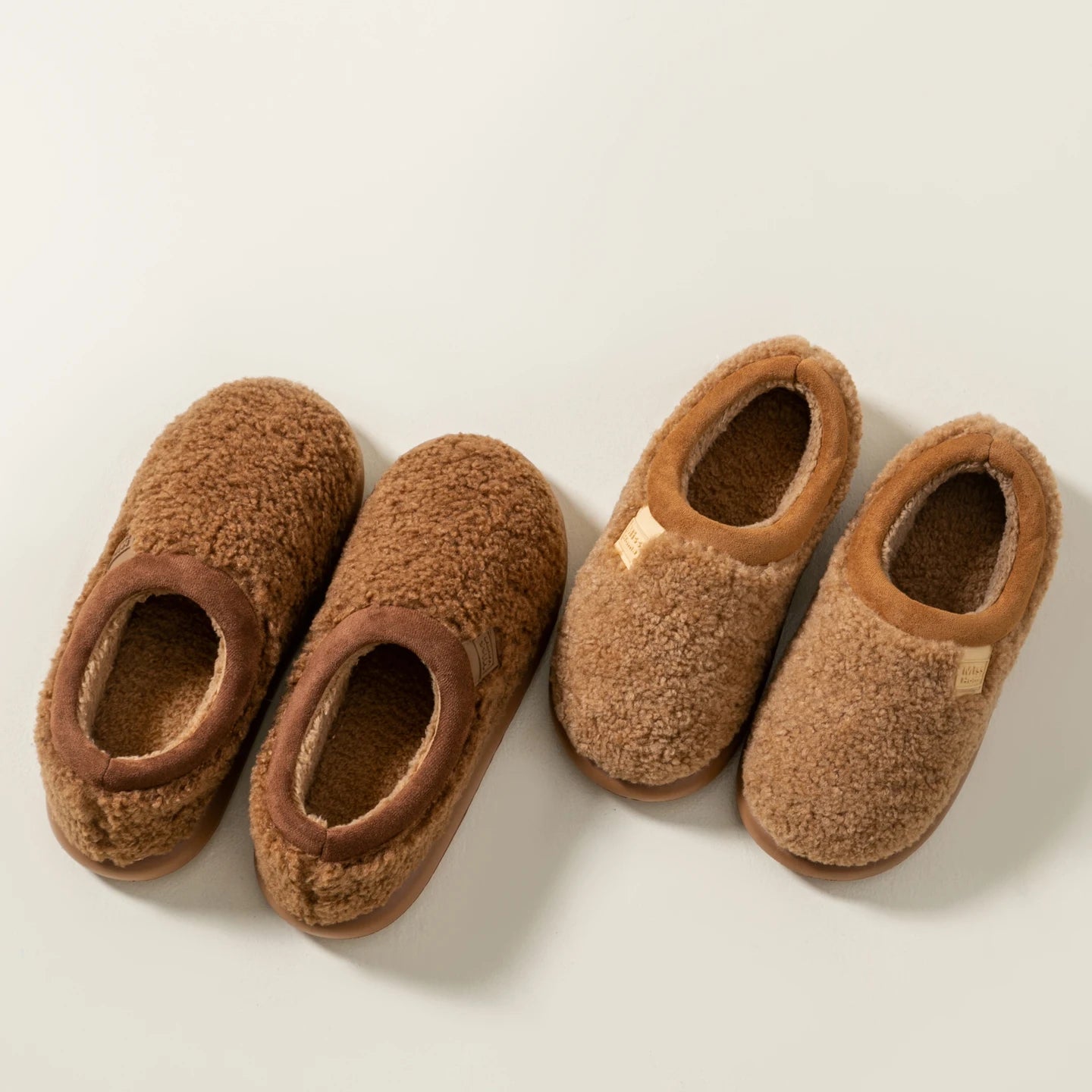 All-in-one Plush Slippers Women Non-slip Indoor Winter House Shoes