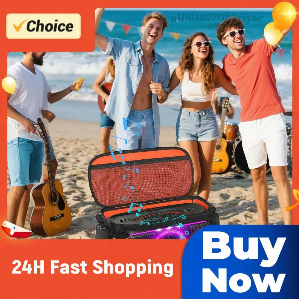 Portable Speaker Carry Tote Bag Shockproof Protective Shoulder Strap