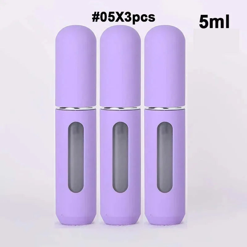 6/3/1PCS Mini Refillable 5ML Perfume Bottle Candy Color Bottom Filling Press Type Portable Travel Cosmetic Liquid Spray Bottle Zpaxo 106-05x3