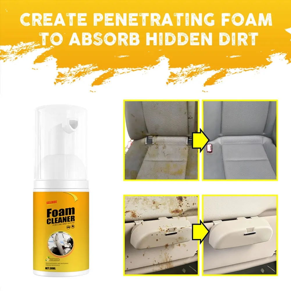 30 60 100 Foam Cleaner Car Interior Stain Removal Cleaning Leather