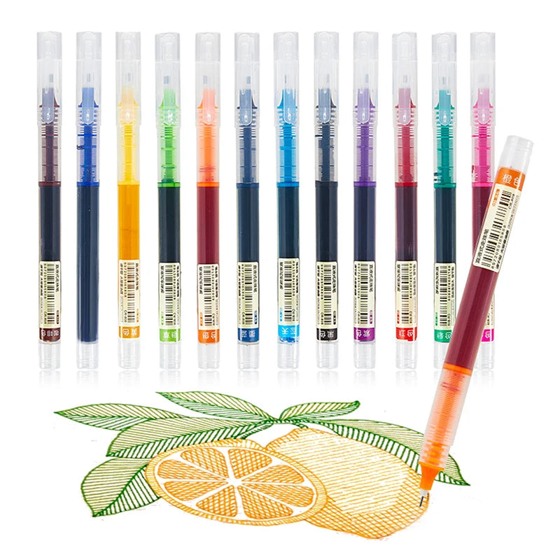 Gel Pens Office School Exam Sign Ballpoint Pen Blue Red Black Ink