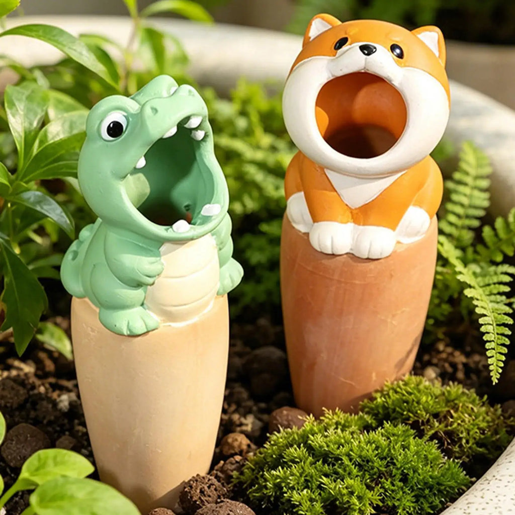 6-Pack Cartoon Terracotta Self-Watering Globes | Plant Spikes Self-Watering Globes Zpaxo