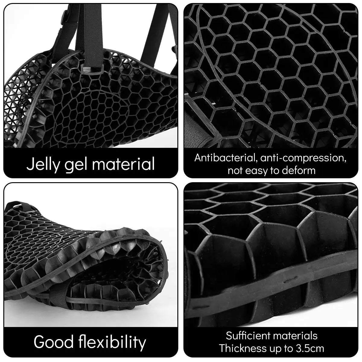 3D Motorcycle Seat Honeycomb Shock Cushion Gel Motorbike Pad