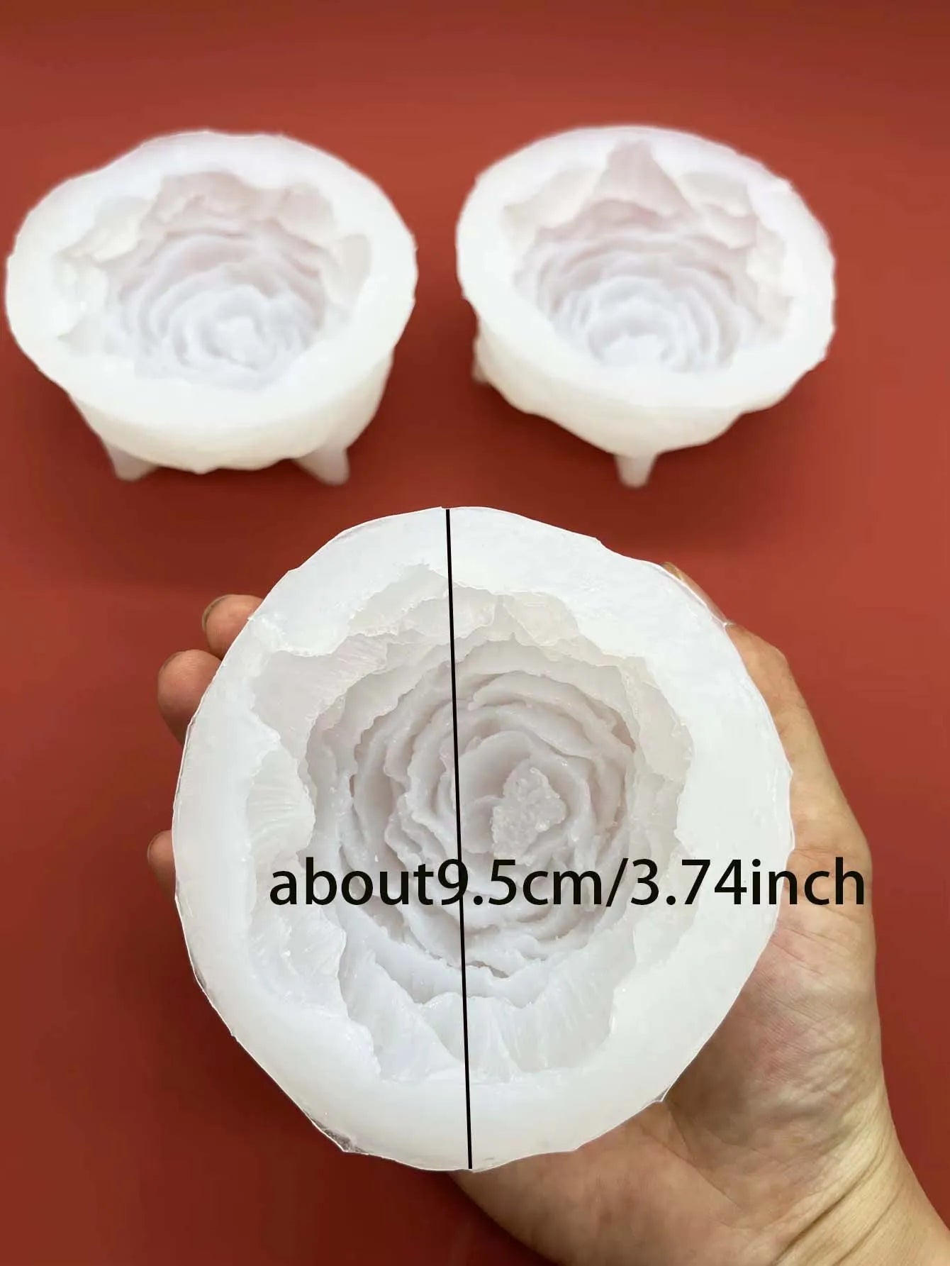 3D Peony Silicone Mold – Candle, Fondant & Cake Decor Silicone Craft Mold Zpaxo 1PC