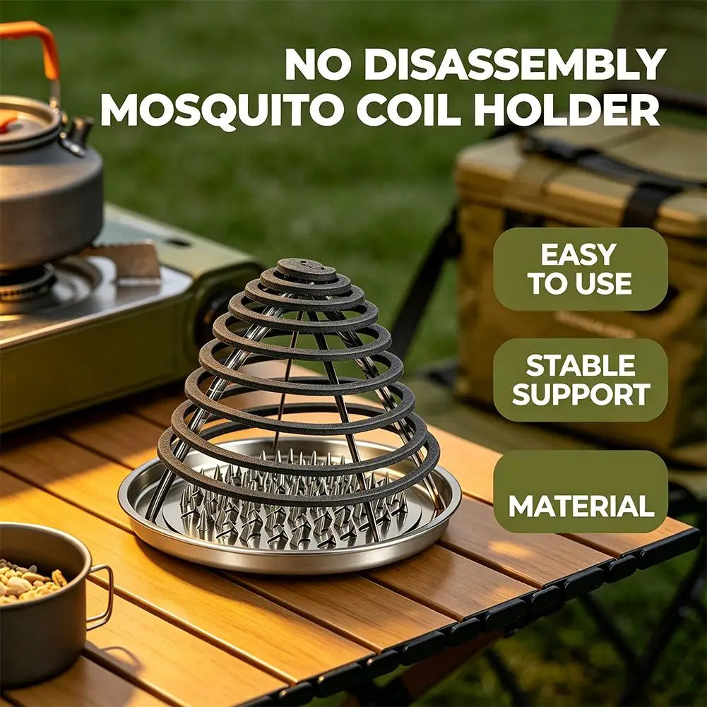 Mosquito Coil Holder with Ash Tray & Cover | Home & Camping Mosquito Coil Holder Zpaxo