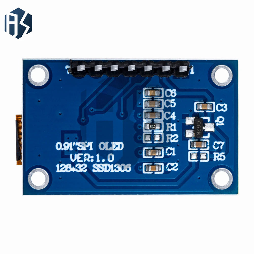 SSD1306 7PIN 0.91 inch 128x32 SPI OLED Module 0.91" OLED Display Module White Blue OLED Screen Board For Arduino Zpaxo