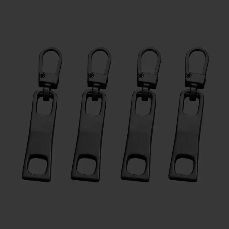 4pcs Two-Hole Zipper Pull Tabs – Detachable Metal Buckle, Replacement for Clothing & Schoolbags Zpaxo