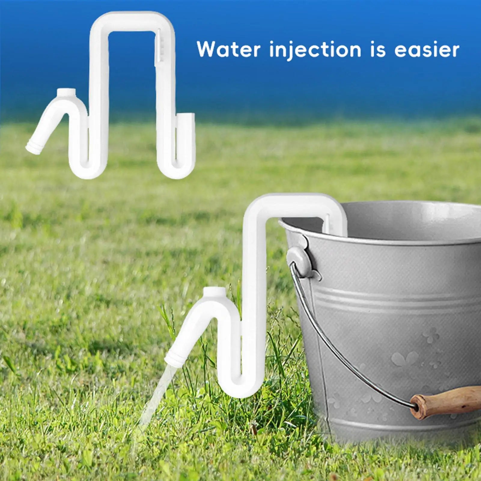 Rain Barrel Overflow Pipe Garden Mount Hose Divert Rainwater Away