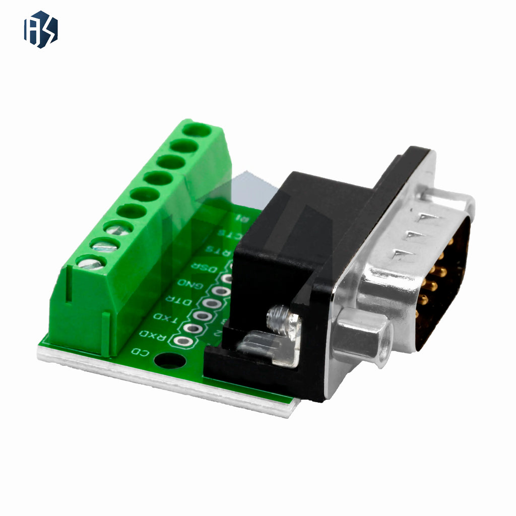 9pin Solderless Connectors DB9 RS232 Serial to Terminal Female Male Adapter Connector Breakout Board Zpaxo