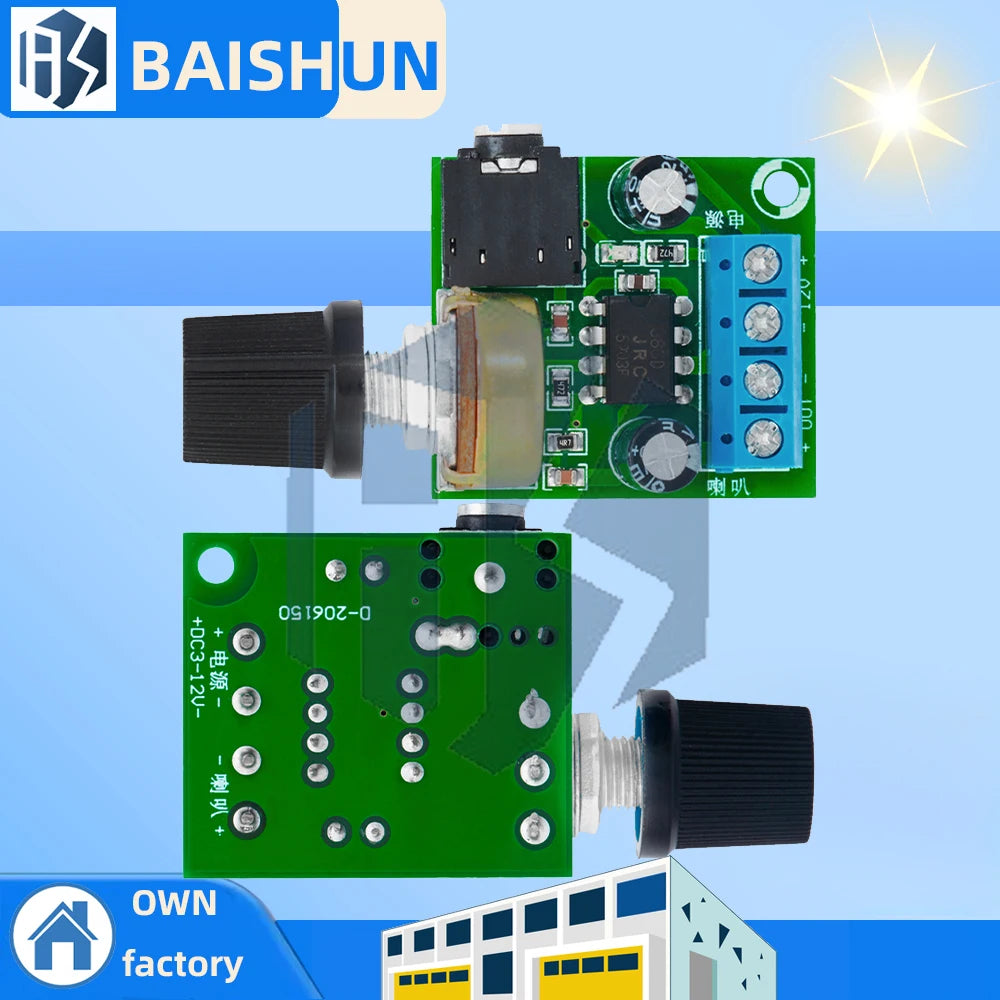 LM386 3V-12V DC Audio Amplifier Module – Mini Compact, Adjustable Gain & Volume for DIY Speaker Builds Zpaxo