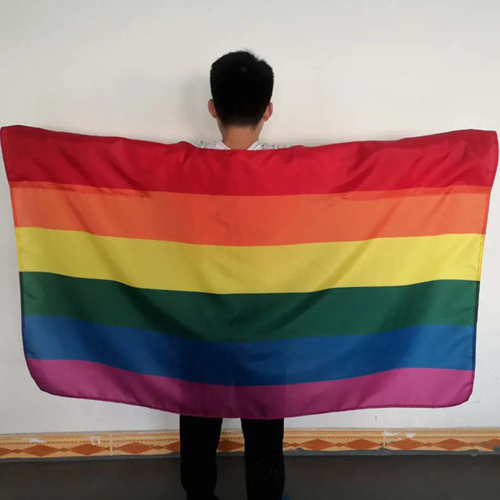 Polyester Cape Cloak Easy Wear Bright Rainbow Design Pride Parades Zpaxo Default Title