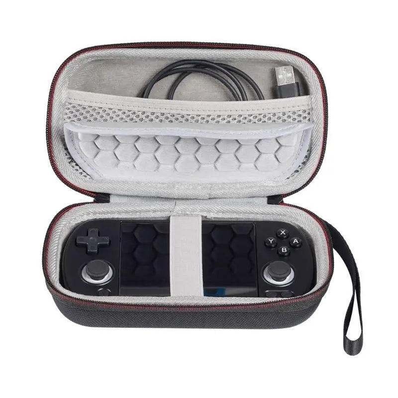 652F Storage Box for RG40XX H Handheld Console Carrying Case with Mesh Pocket Lanyard Zpaxo
