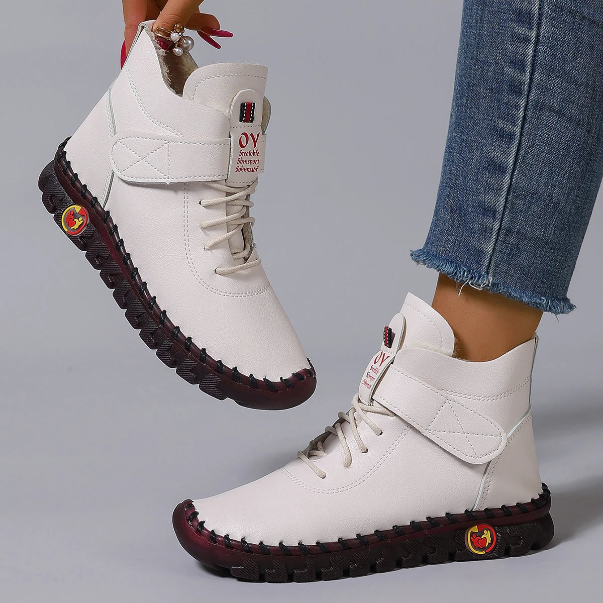 Women Boots 2025 New Comfortable Flat Ankle Boots Luxury Casual Thickened Warm Mom Shoes Fashion Handmade Cotton Shoes Women Zpaxo