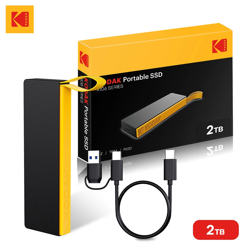 KODAK X106 SSD 1TB External Drive Hard 2TB USB3 1 Portable 256B 512GB Zpaxo PSSD 2TB