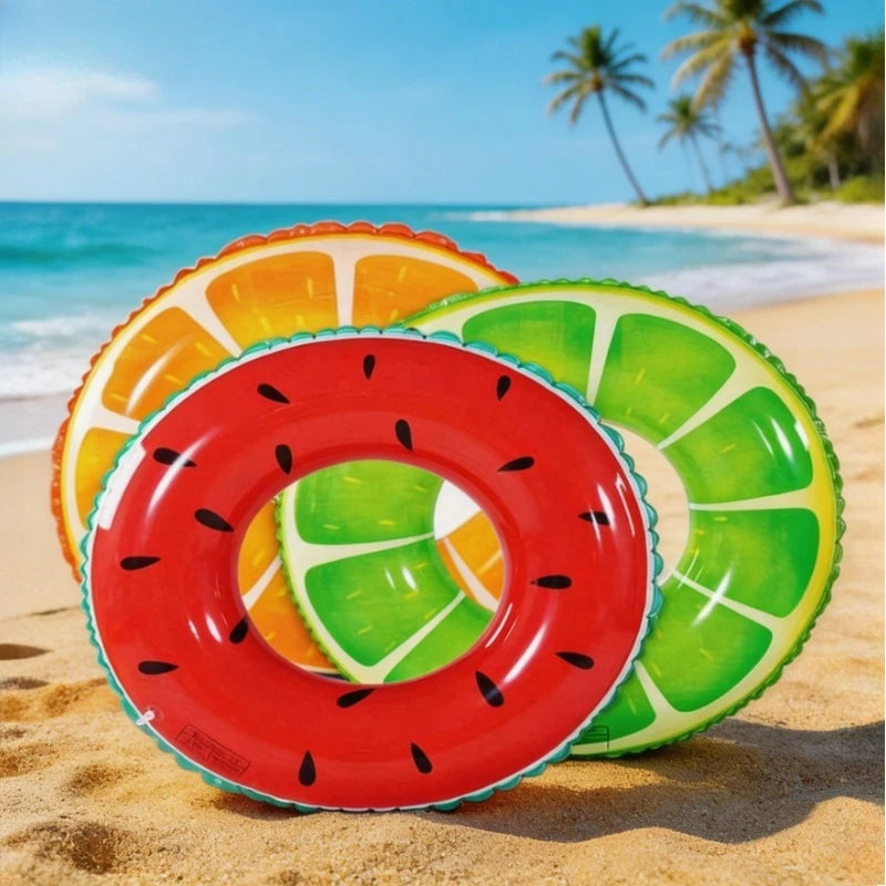 Fun Fruit-shaped Swimming Ring Adults Vibrant Summer Pool Beach Float