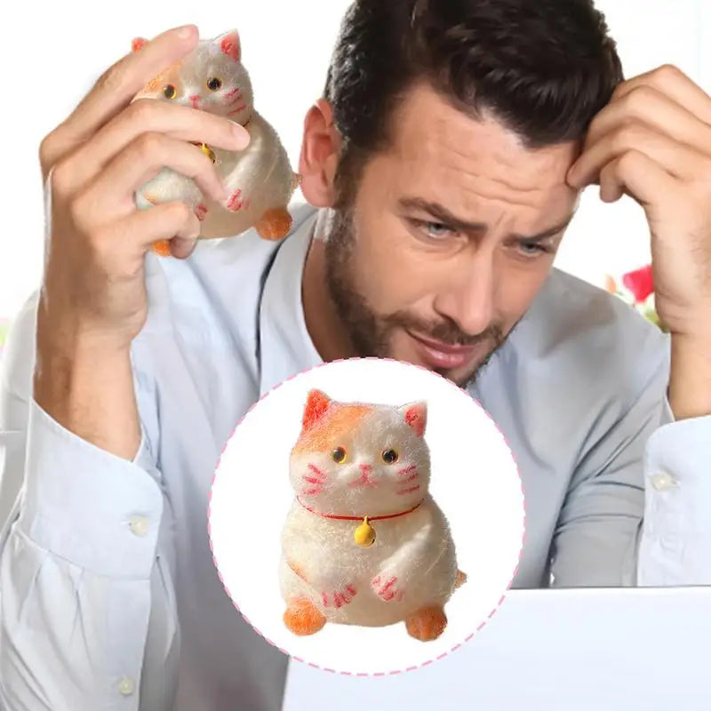 Stress Toy Cat For Kids Cute Cat-Shape Fidget Ball Mochi Animal Pinch Family Fun Game Relief Sensory Toys For Kids Girls Boys Zpaxo