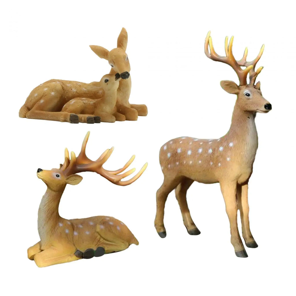 Resin Sika Deer Statue – Garden & Indoor Deer Sculpture Garden Deer Sculpture Zpaxo