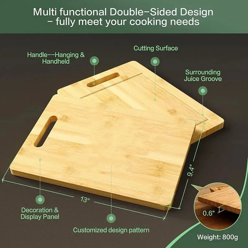 Wooden Cutting Board Kitchen Cutting Board for Meat Totally Bamboo Food Cutting Table Thickened Fruit Vegetable Chopping Panel Y Zpaxo
