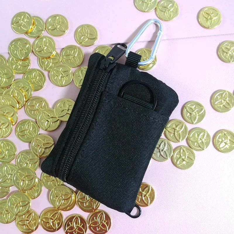 Mini Coin Purse Key Pouch Casual Nylon Zipper Sports Storage Bag Zpaxo black