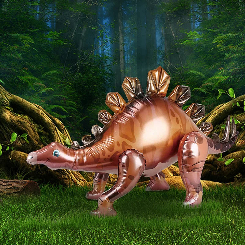 4D Giant Walking Dinosaur Foil Balloons Jungle Animal Childrens